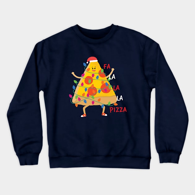 Christmas Pizza Sings Crewneck Sweatshirt by awesomesaucebysandy